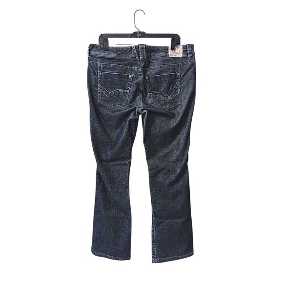 Z-Cavaricci Womens Size 12 Corduroy Jean Flared Leg Boho Y2K Style Mid Rise Pant - Picture 4 of 9